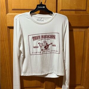 True Religion White Ribbed Tee